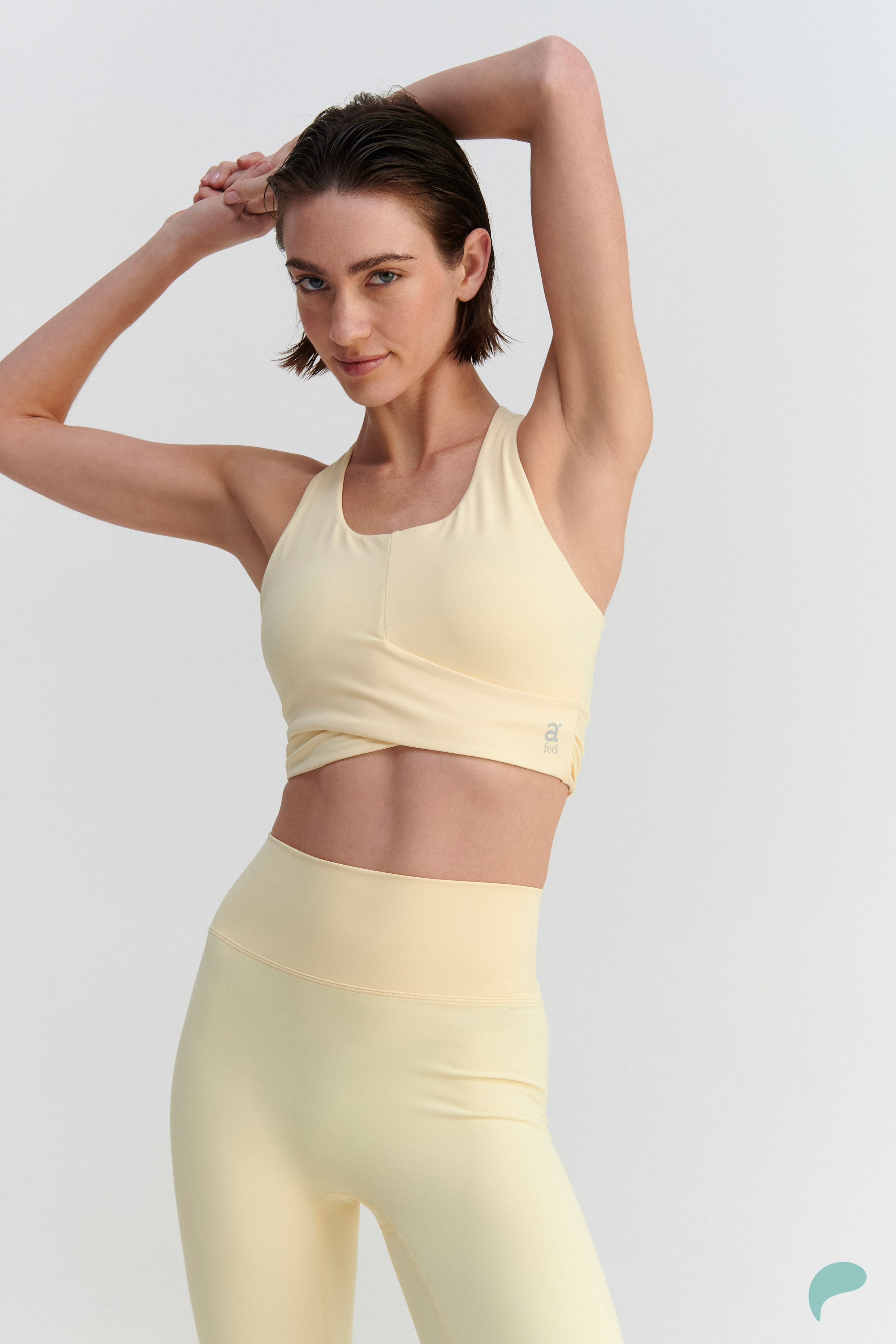 a-feel Sports bra with an open back - Yellow