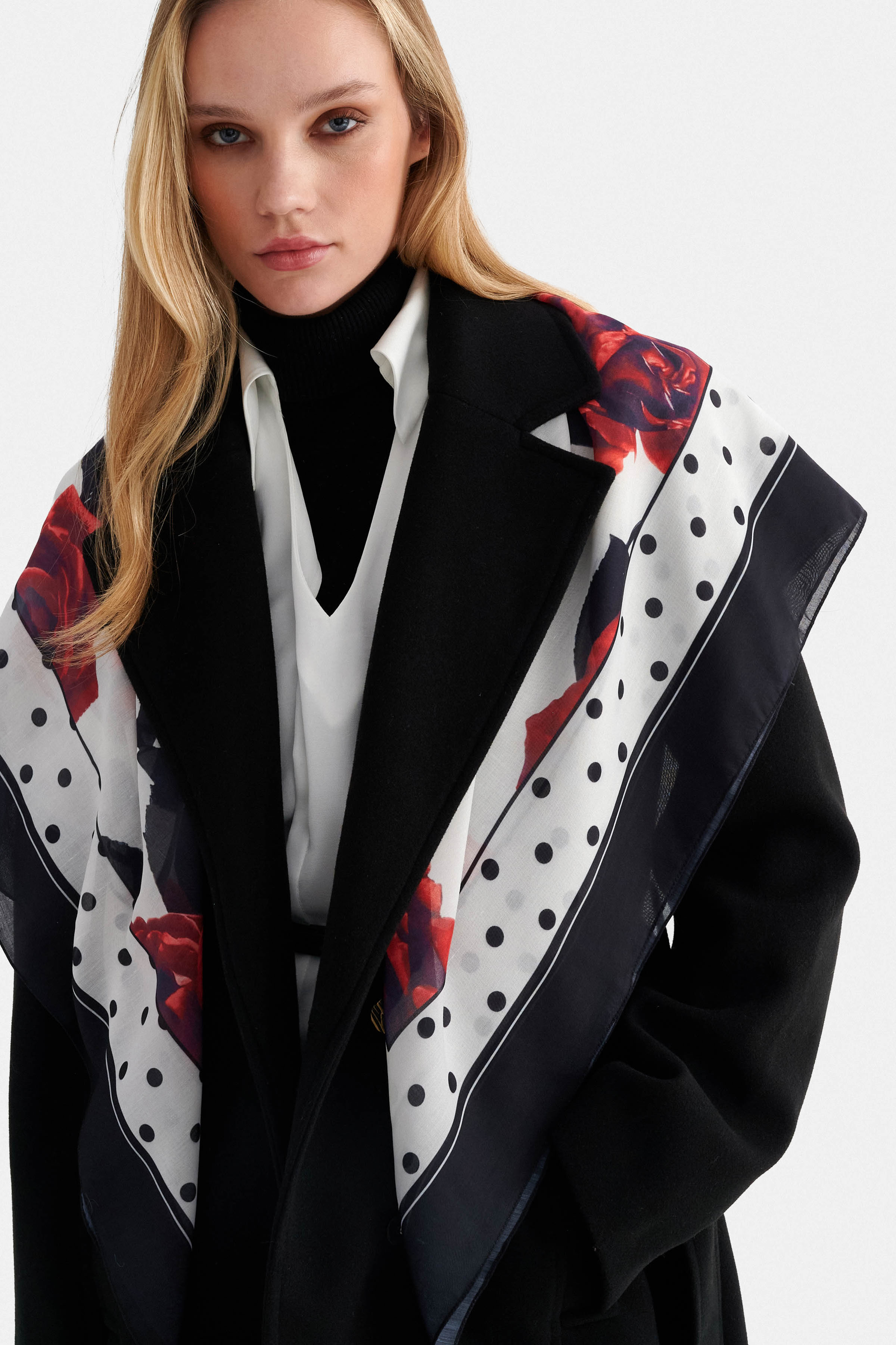 Floral foulard - White