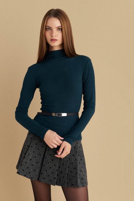Turtleneck blouse - Green