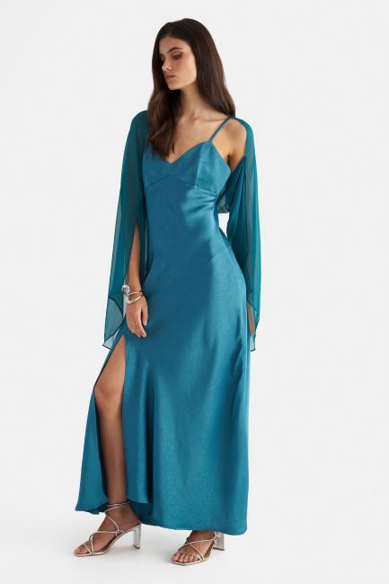 Maxi dress with bolero - Blue