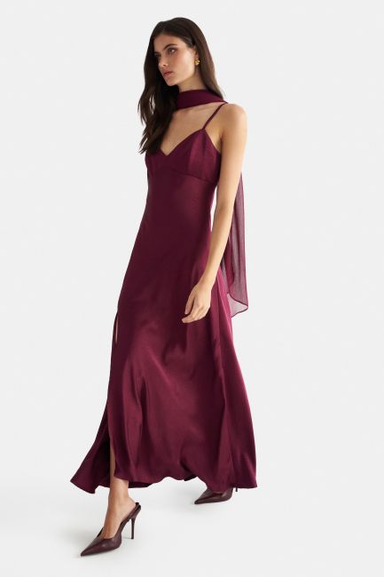 Maxi dress with bolero - Red