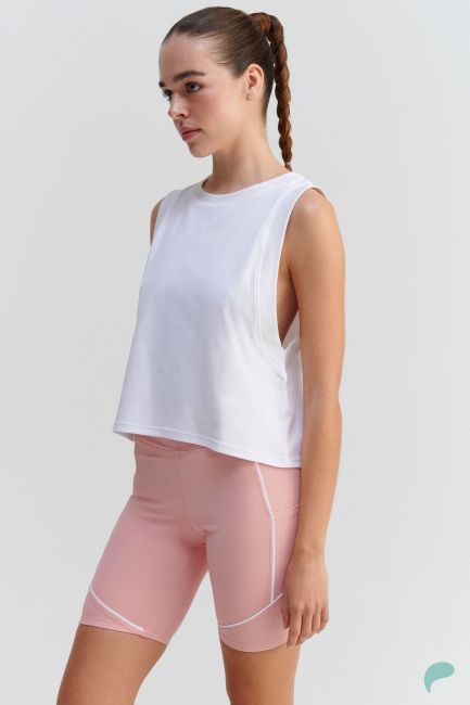 a-feel Sleeveless cropped top - White
