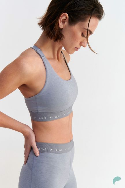 a-feel Sports bra with cups and an elastic band - Grey