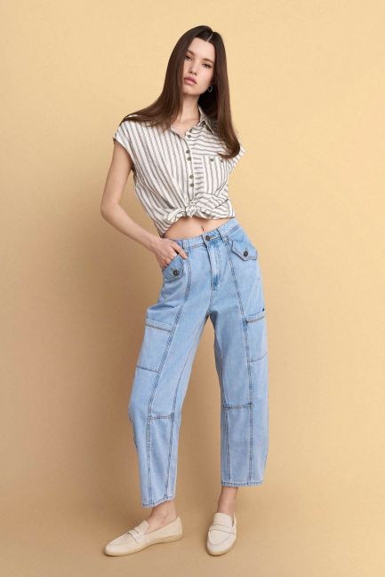 Barrel leg jeans - Blue