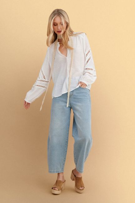 Embroidered tunic - White