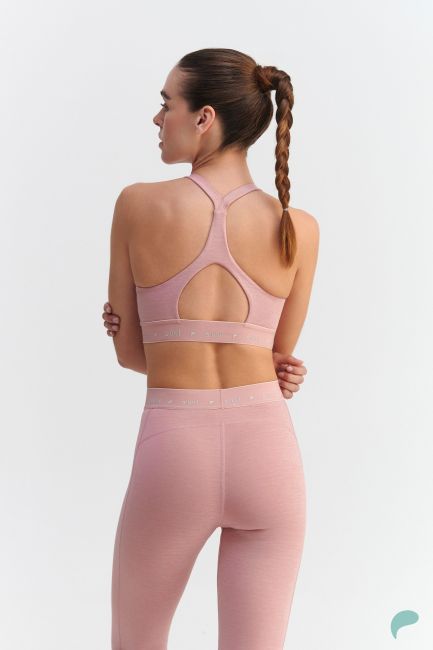 a-feel Sports bra with cups and an elastic band - Pink