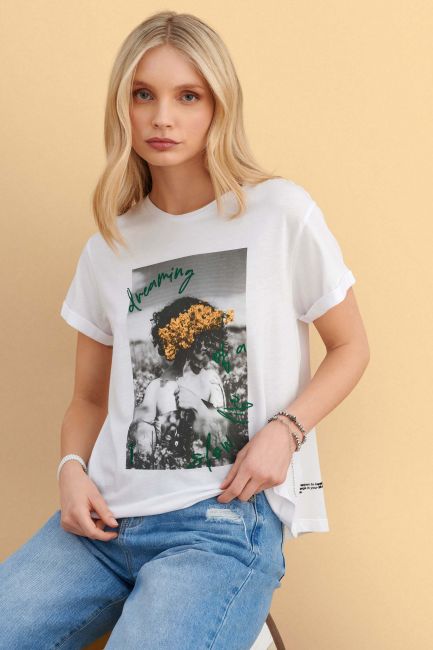 Graphic print T-shirt - White