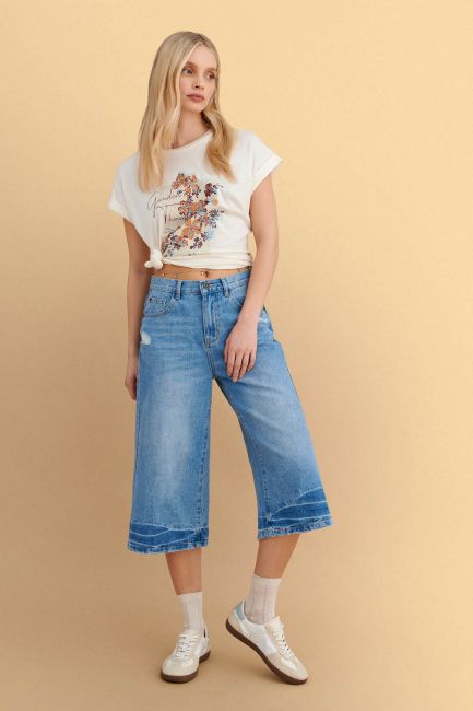 Printed T-shirt - Beige
