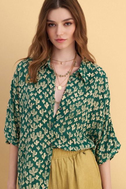 Printed short-sleeve shirt - Green