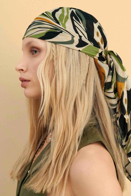 Printed shawl - Green
