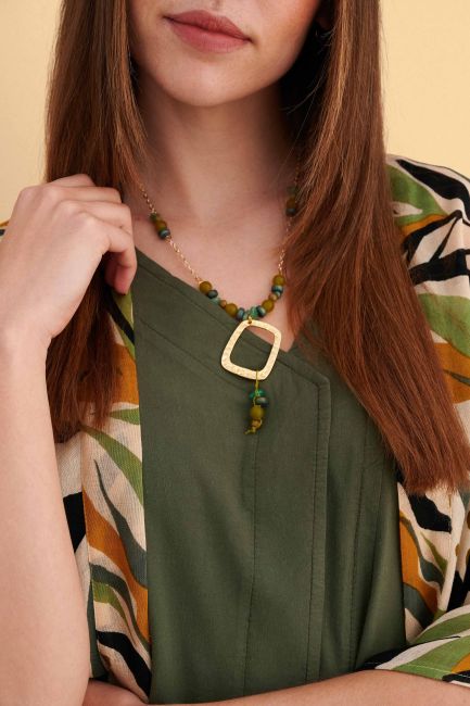 Νecklace with beads - Green