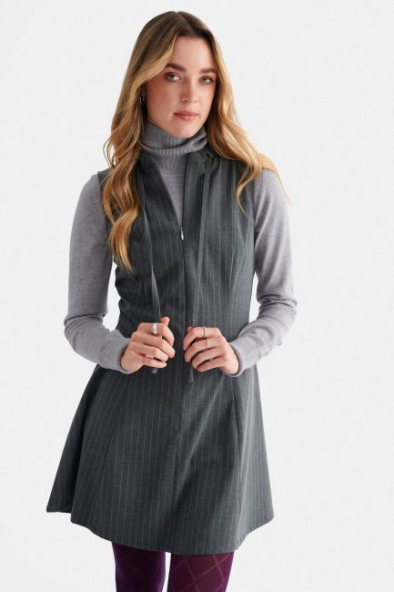 Mini striped dress - Grey