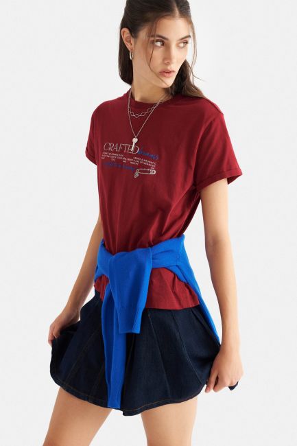 Short-sleeve printed t-shirt - Red