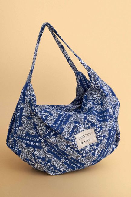 Paisley print shoulder bag - Blue