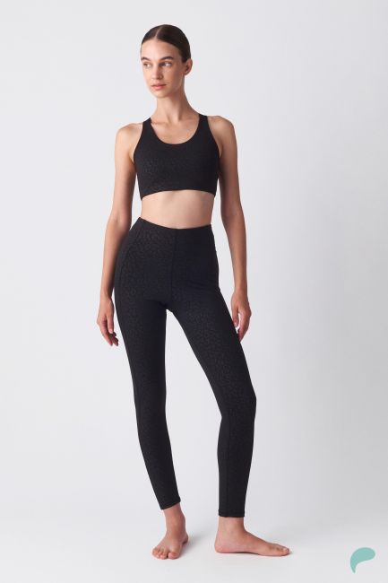 a-feel High waisted animal print leggings - Black