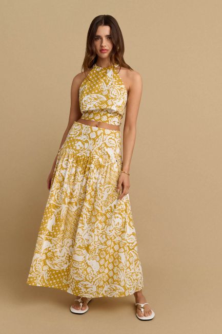 Long printed skirt - Multicolor