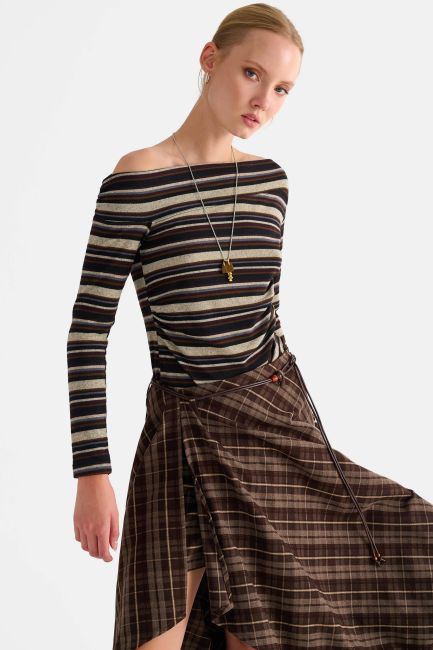 Long-sleeve striped top - Multicolor
