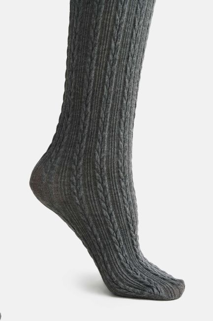 Tights with textured pattern - Grey