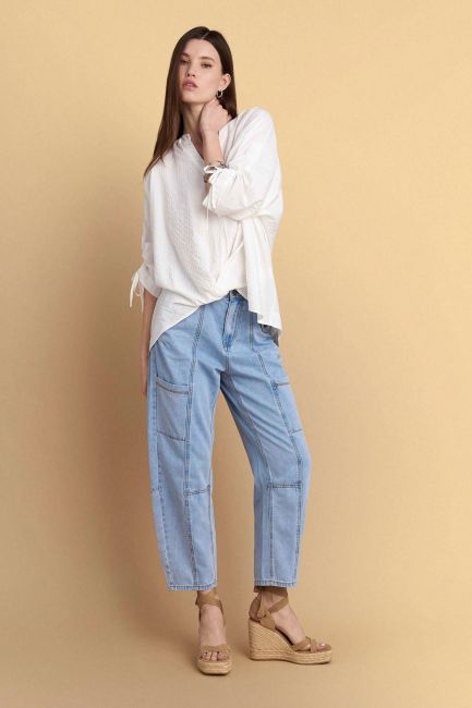 V-neck tunic - White