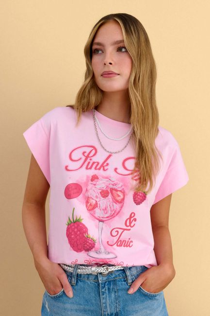 T-shirt with print - Pink