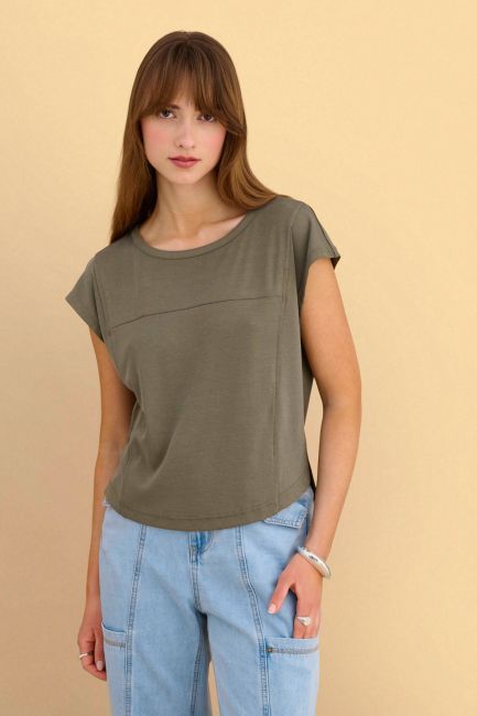 Solid short sleeve top - Green