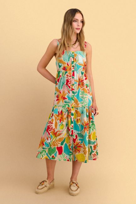 Printed midi dress - Multicolor