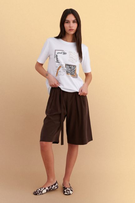 T-shirt with print - White