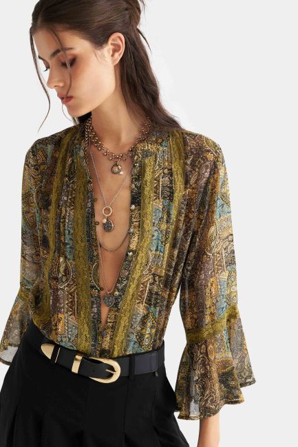Πουκάμισο boho print - Πολύχρωμο