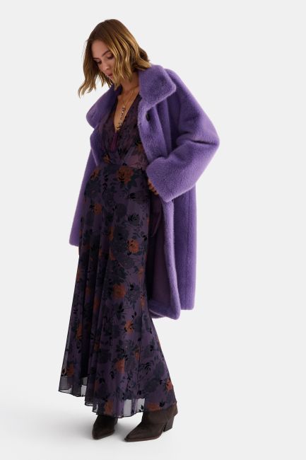 Floral maxi skirt - Purple