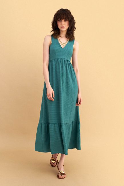 Midi sleeveless dress - Green