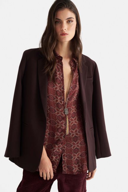 Πουκάμισο boho print - Κόκκινο