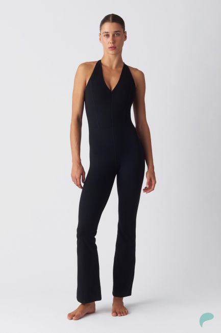 a-feel halterneck jumpsuit with open back - Black