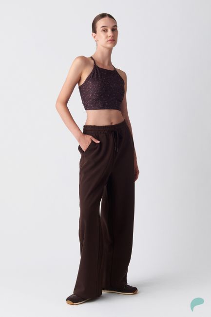 a-feel Sweatpants with elastic waist - Brown