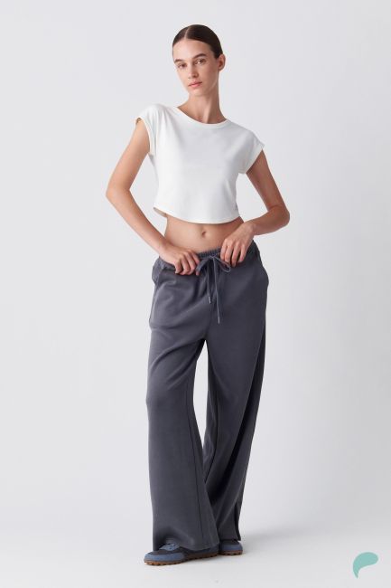 a-feel Sweatpants with elastic waist - Grey