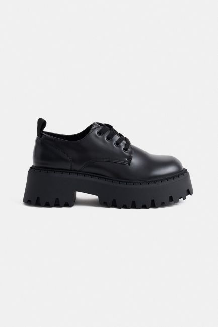 Derby shoe with chunky sole - Black