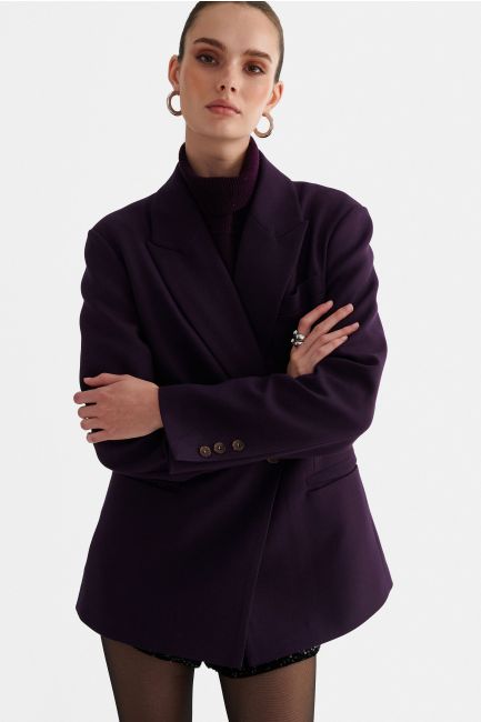 Straight-fit blazer - Purple