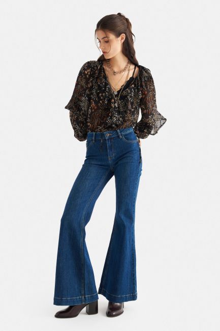Flare-fit jeans - Blue