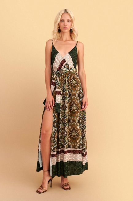 Printed wrap maxi dress - Multicolor