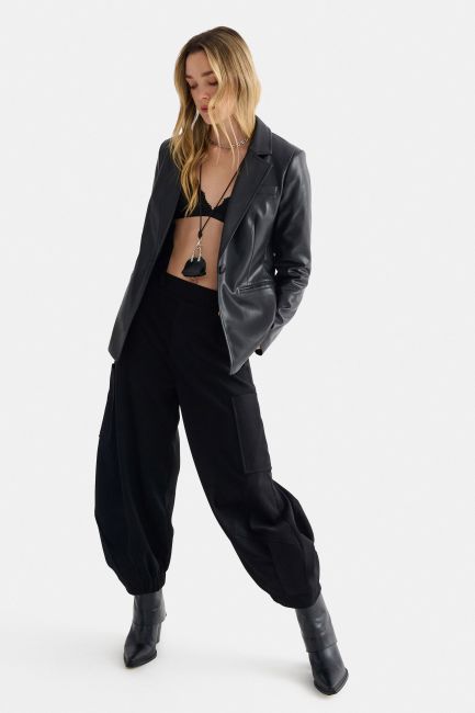 Balloon trousers with pockets - Black