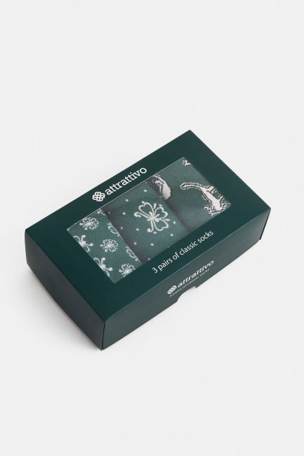 3-pair sock set - Green