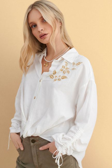 Beaded tunic - White