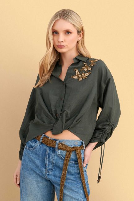 Beaded tunic - Green