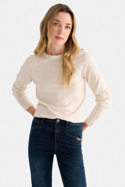Knitted blouse - Beige