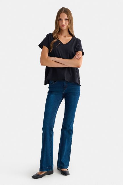 Monochrome basic blouse - Black