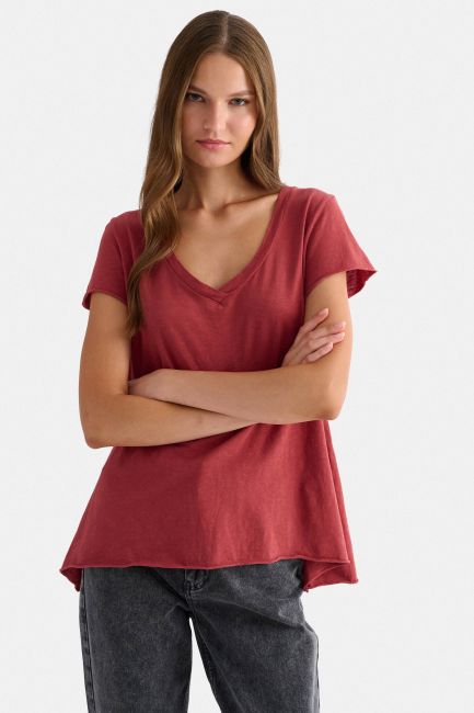 Monochrome basic blouse - Red