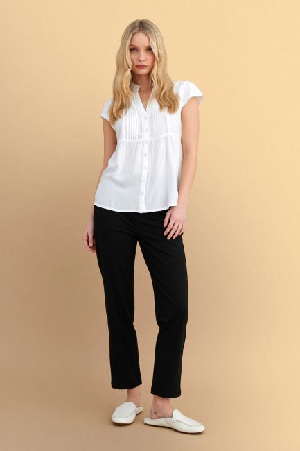 Elastic waist trousers - Black