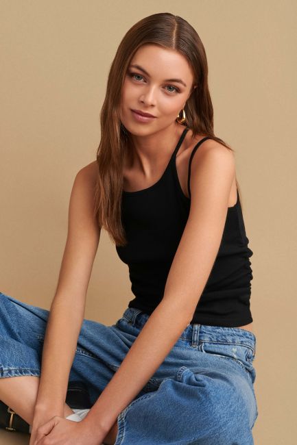Multiple-strap blouse - Black