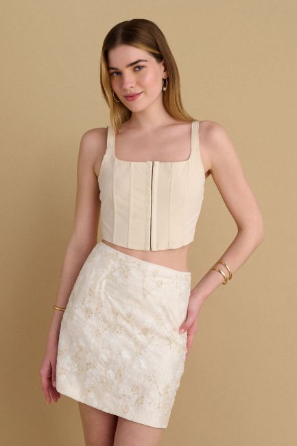 Square neck bustier - Vanilla