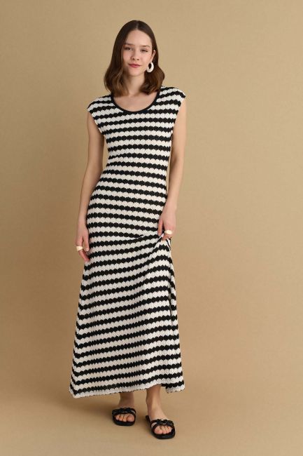 Maxi knit set dress - Off white