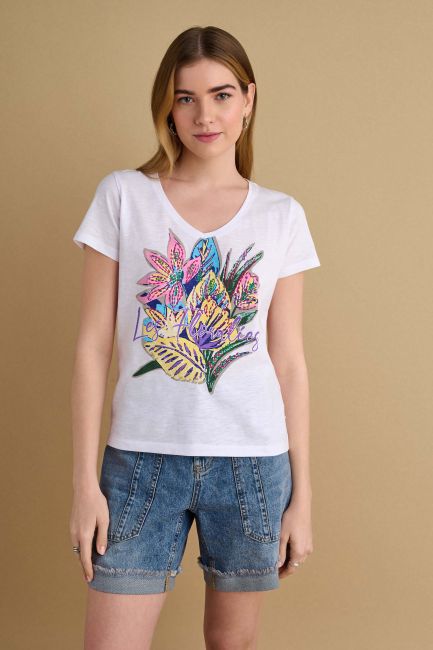 T-shirt με στάμπα - White